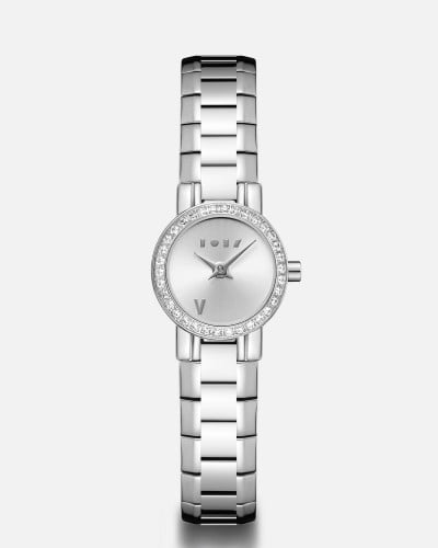 ساعة لِين النسائيه باللون الفضي