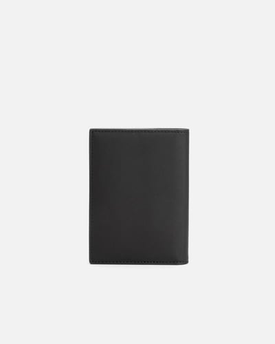 محفظة بتصميم فاخر من الجلد بلون أسود