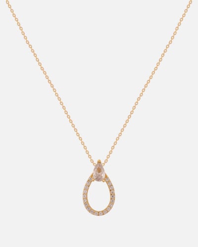 سلسال فضة نسائي بتصميم فاخر بلون ذهبي