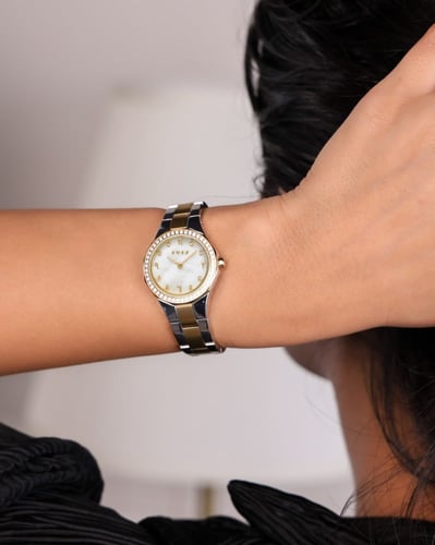 ساعة أمل النسائية ستيل بلون ذهبي وفضي