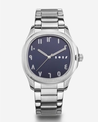 ساعة سراج الرجالية ستيل بلون فضي