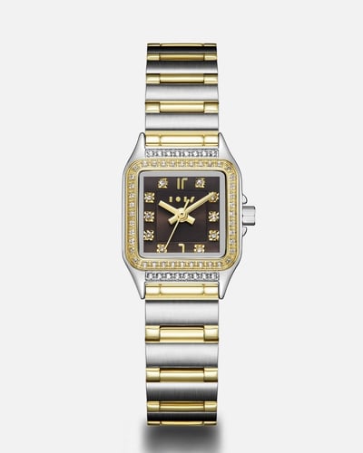 ساعة دانة النسائية بلون الفضي والذهبي