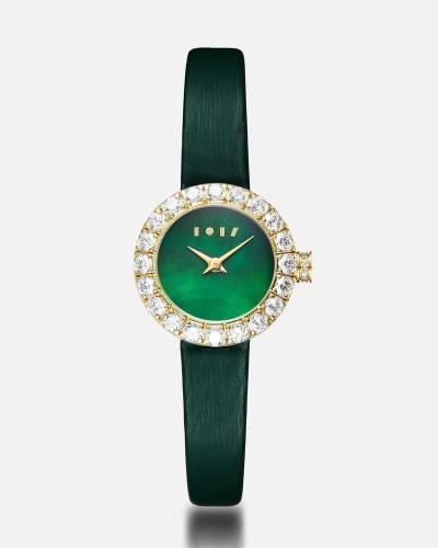 ساعة الفاتنة من الجلد بلون أخضر