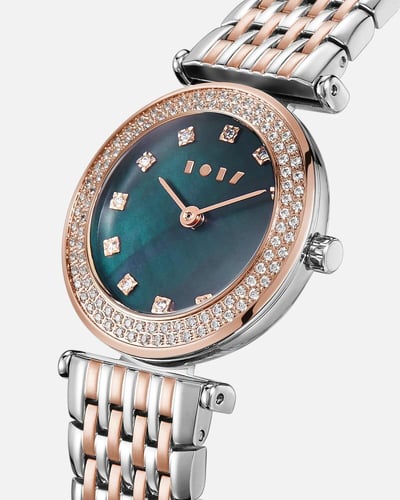 ساعة سوسن النسائية ستيل بلون روز قولد وفضي