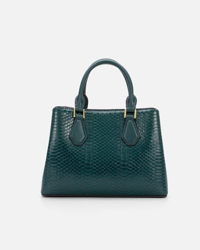 شنطة نسائية من الجلد باللون الأخضر