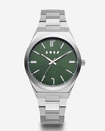 ساعة مشعل الرجالية ستيل بلون فضي