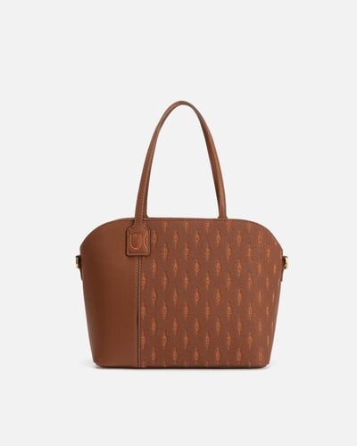 شنطة نسائية بتصميم أنيق بلون بني