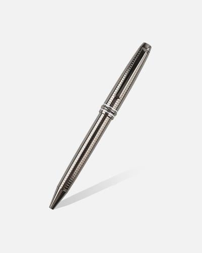 قلم رجالي بتصميم أنيق بلون أسود وفضي