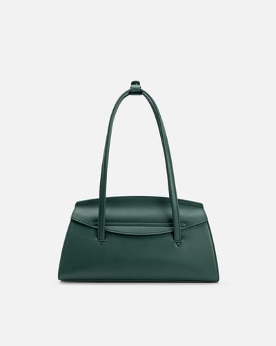 شنطة نسائية من الجلد الفاخر بلون أخضر