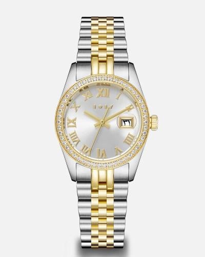 ساعة لطيفة النسائية ستيل بلون ذهبي وفضي