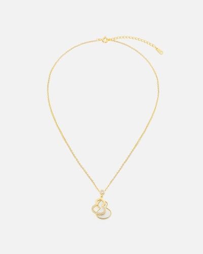 سلسال نسائي بلون ذهبي بتصميم أنيق