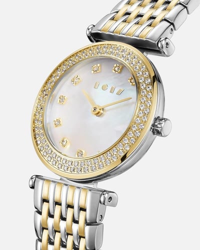 ساعة سوسن النسائية ستيل بلون ذهبي وفضي