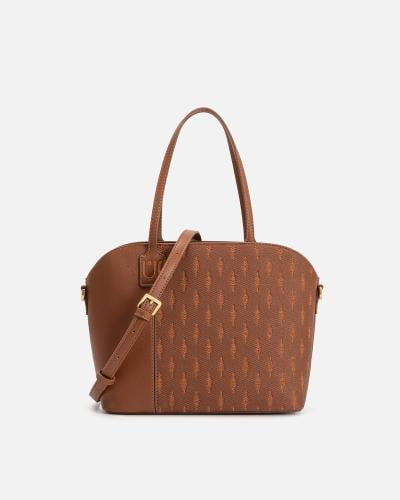 شنطة نسائية بتصميم أنيق بلون بني