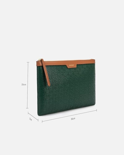شنطة نسائية من الجلد بلون أخضر