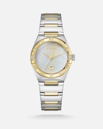 ساعة وصل النسائية ستيل بلون ذهبي وفضي