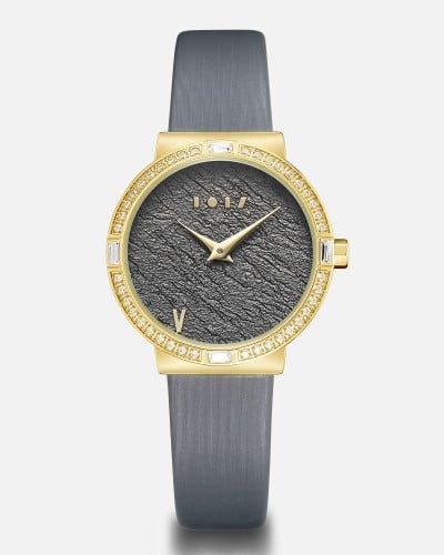 ساعة سحاب النسائية بلون رمادي