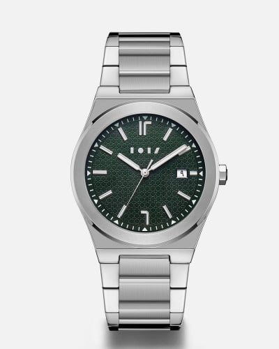 ساعة سلمان الرجاليه باللون الفضي