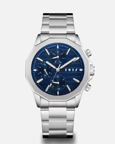 ساعة حمد الرجالية ستيل بلون فضي