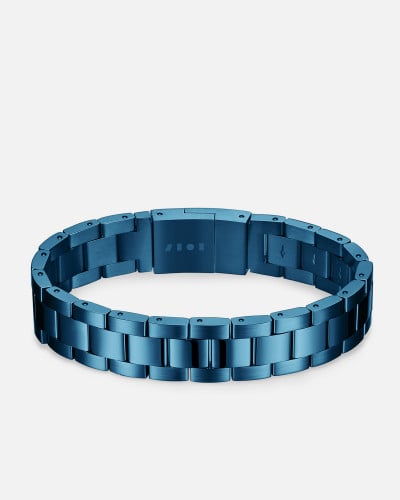 إسورة من المعدن بلون أزرق بتصميم عصري