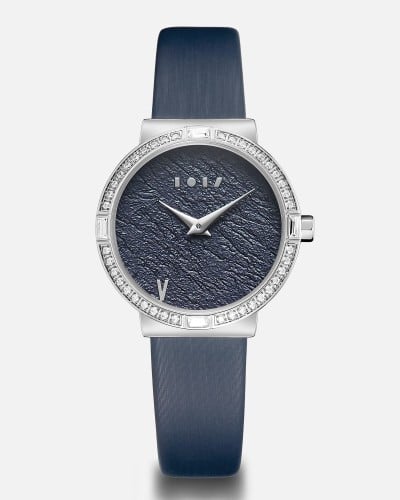 ساعة سحاب النسائية بلون أزرق