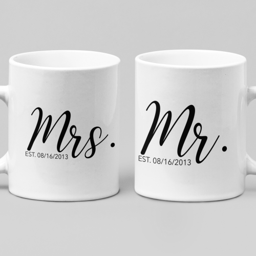 طقم أكواب Mr & Mrs