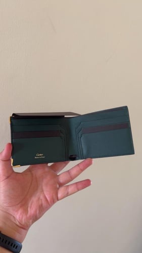 Compact Wallet, Must De Cartier Green English