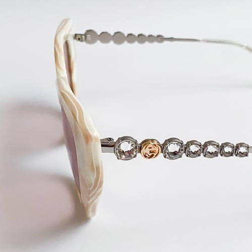 Gucci White Marble Sunglasses