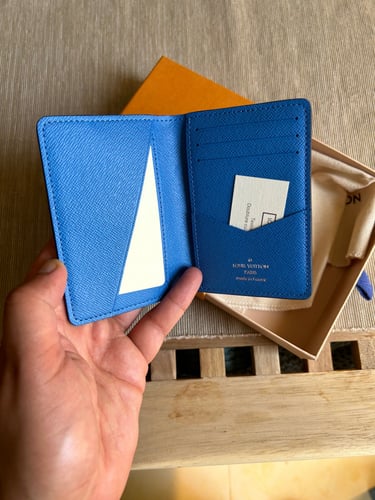 Louis Vuitton Pocket Organizers Blue Big Dameir