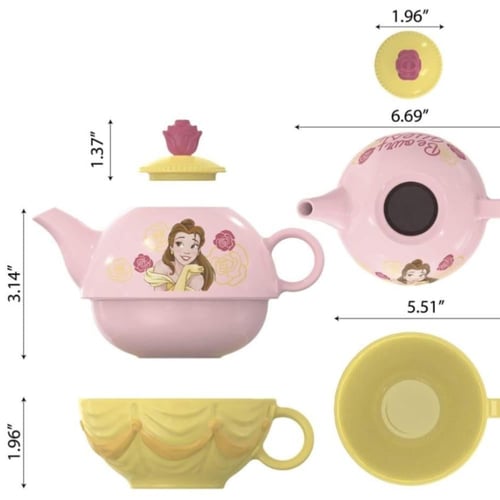 ابريق الجميلة والوحش مع كوب من ديزني