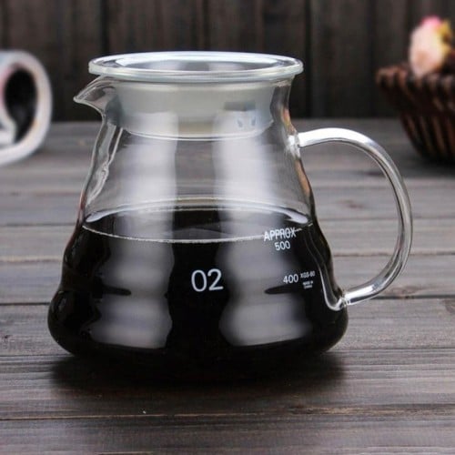 سيرفر زجاجي V60 لتقديم القهوة حجم 02-600 مل