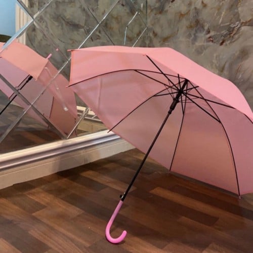 مظلة مطر لون وردي