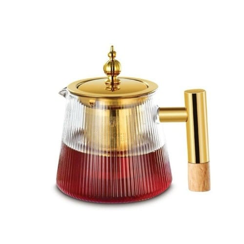 إبريق شاي زجاجي مقاوم للحرارة