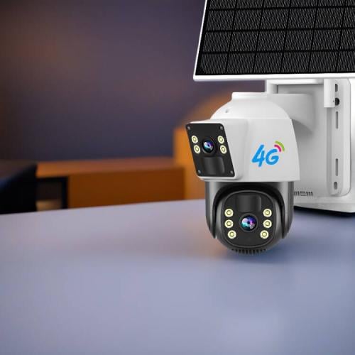 كاميرا مزدوجة طاقة شمسية 4G HD -