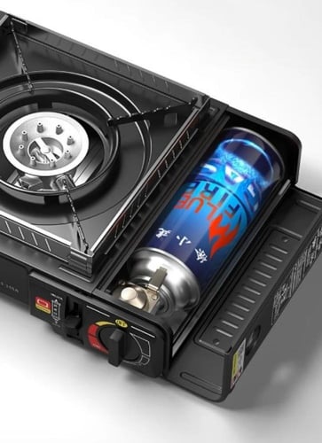 موقد غاز متنقل للرحلات والتخييم مع شنطة للتخزين