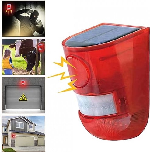 لمبة انذار بالحركة طاقة شمسية E84