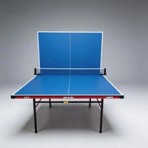 International foldable tennis table with MDF wood surface, weight 60 kg