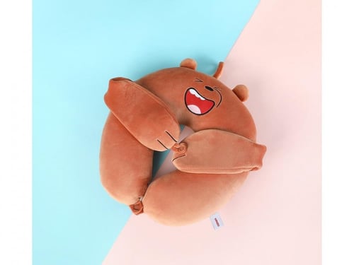 وسادة شكل U مع غطاء للعين من الدببة الثلاثة (قريزل...