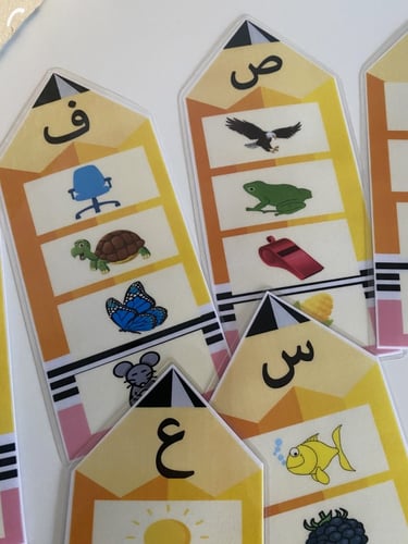 نشاط تحديد الكلمات التي تبدأ بالحرف (14 بطاقة )