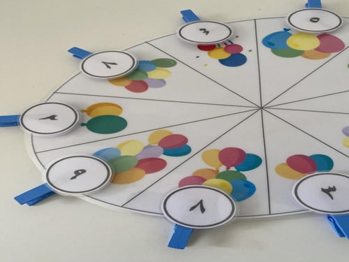 نشاط عد البالونات