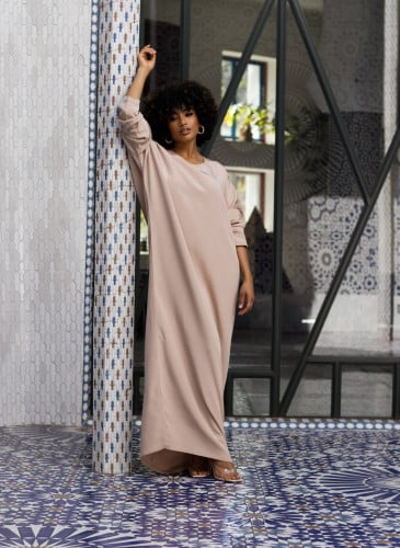 Slim Cut Crepe Dress