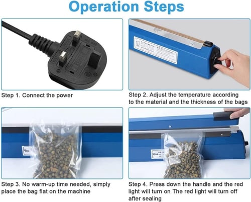 مكينه كبس لحام الاكياس وتغليف 30 سم