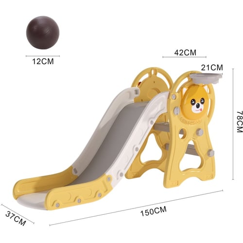 زحليقة للأطفال الصغار مع حلقة كرة السلة للأماكن ال...