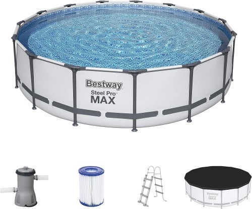 مسابح مائية بست واي+غطاء و فلتر و سلم عرض 4.57 متر