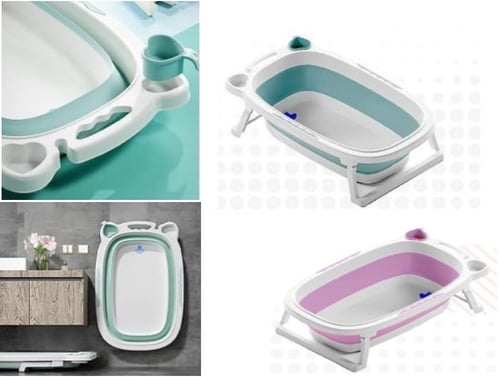 بانيو اطفال قابل للطي اللون الموف