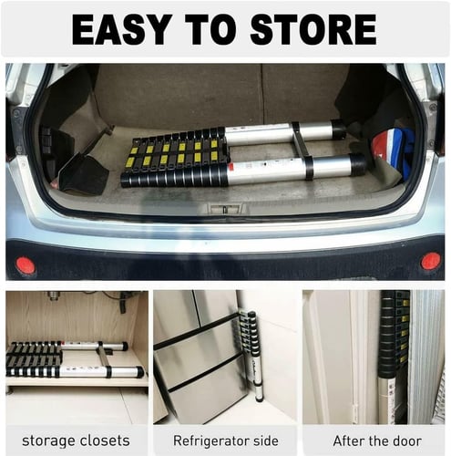 سلم المنيوم تلسكوب قابل للطي 3.2 متر