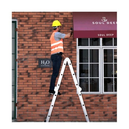 سلم المنيوم قابل للطي 12درجة 3.60 متر