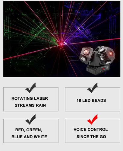 اضائة حفلات دبل هيد 18 عدسة led
