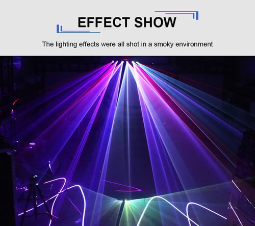 اضائة حفلات 6 عدسات منحني 7 الوان