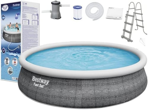 مسابح مائية بست واي +غطاء و فلتر و سلم عرض 4.57 مت...