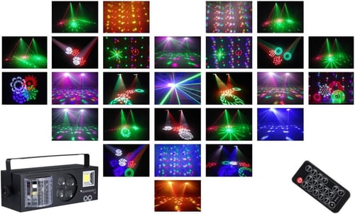 فلاش+اضائة ليزر حفلات منزلي الوان عديدة